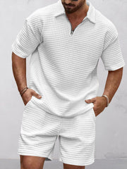 Men's Waffle Knit Casual Set