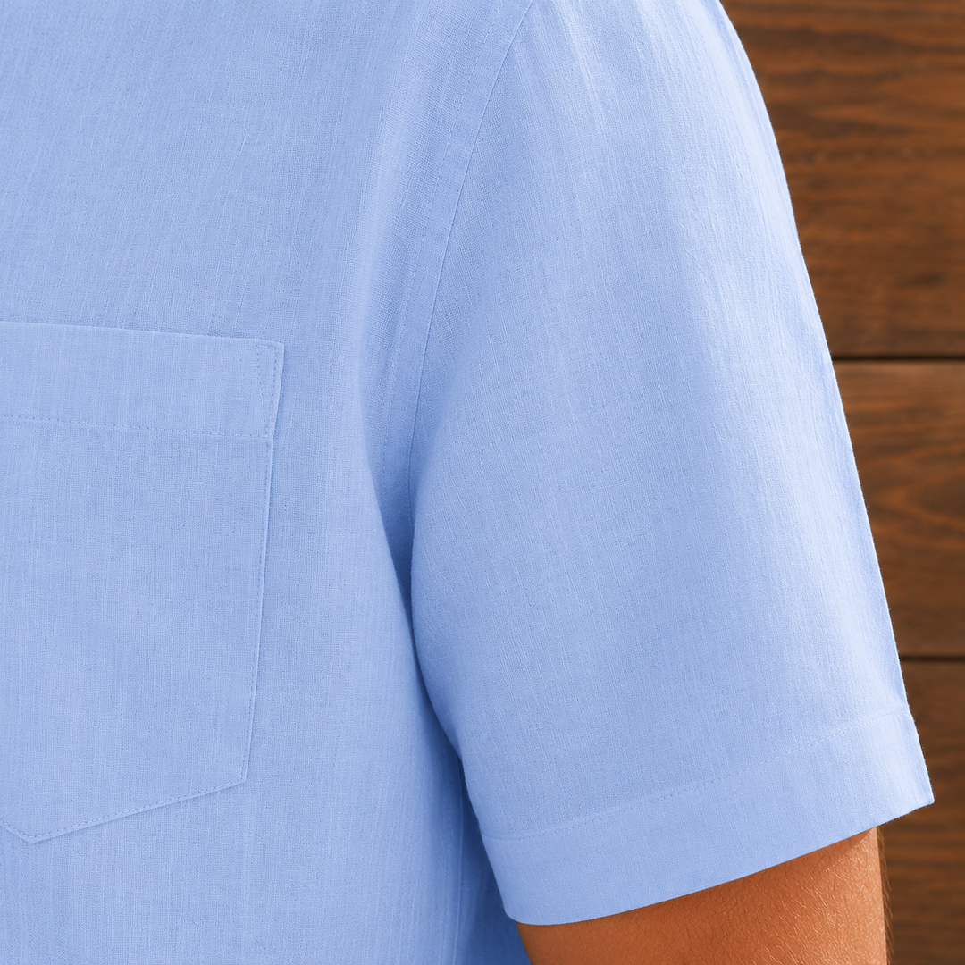 Men's Woven Button-Down Dress Shirt