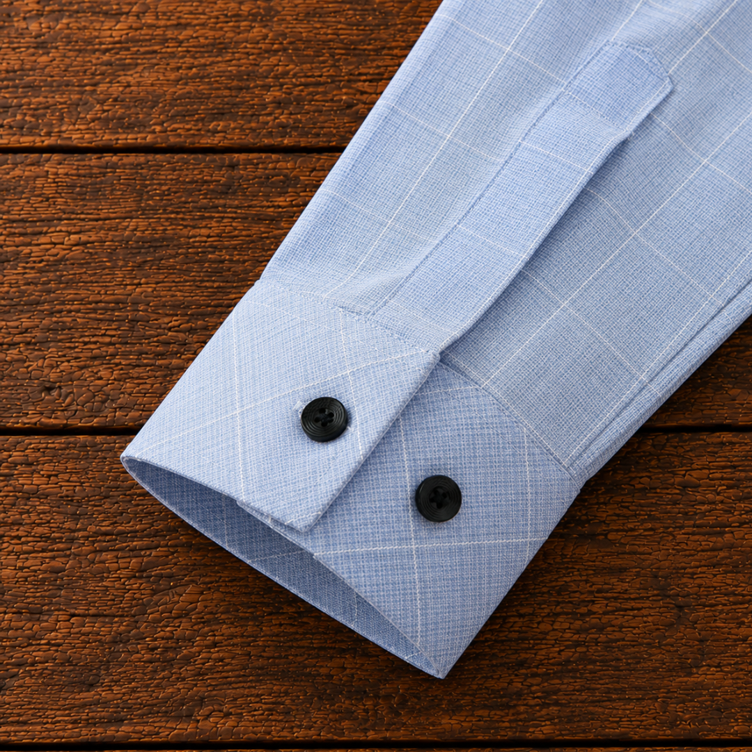 Men's Woven Plaid Button-Down Shirt