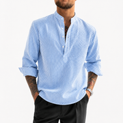 Men's Woven Stripe Pullover Shirt