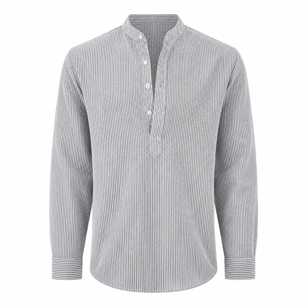 Men's Woven Stripe Pullover Shirt