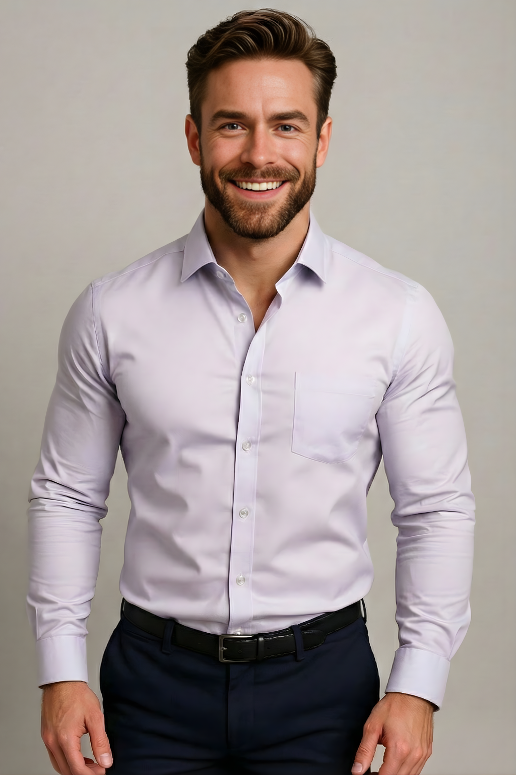 Men's Wrinkle-Resistant Structured Fit Dress Shirt
