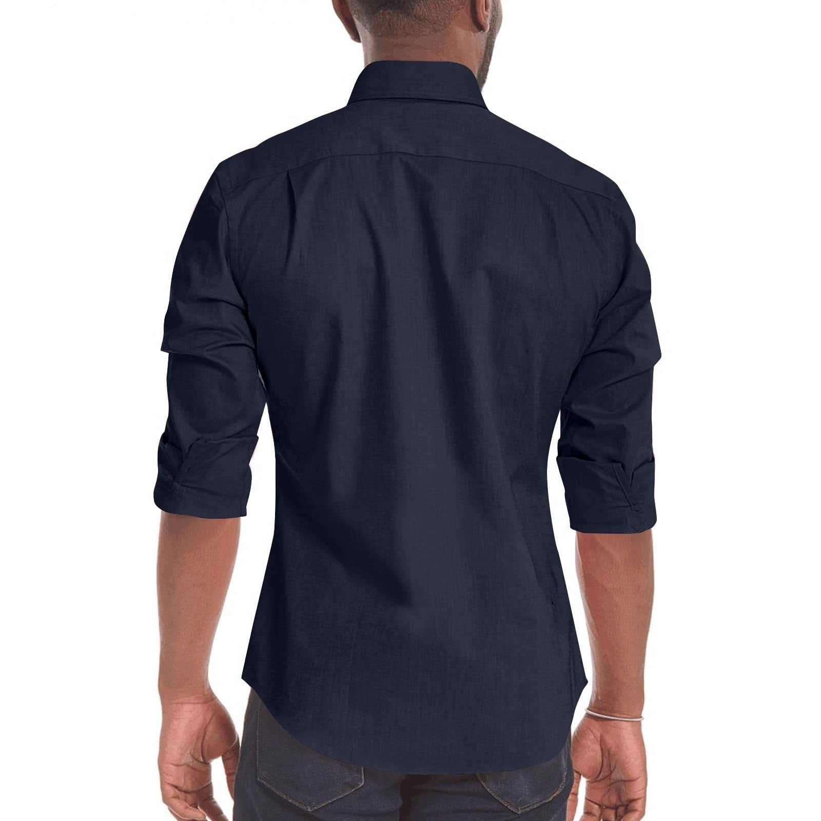 Men's Zip Closure Button-Up Shirt