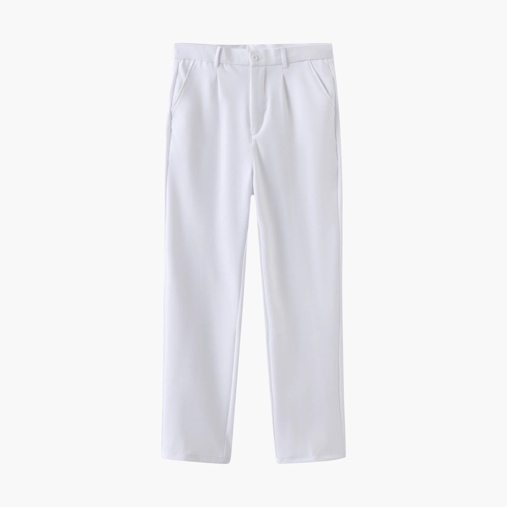 Men's Zipped Cable Sweater and Fitted Trousers Outfit
