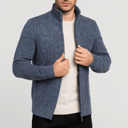 Bluzeo | Cable knit cardigan with zipper