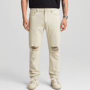 Bluzeo | Cotton blend straight leg jeans