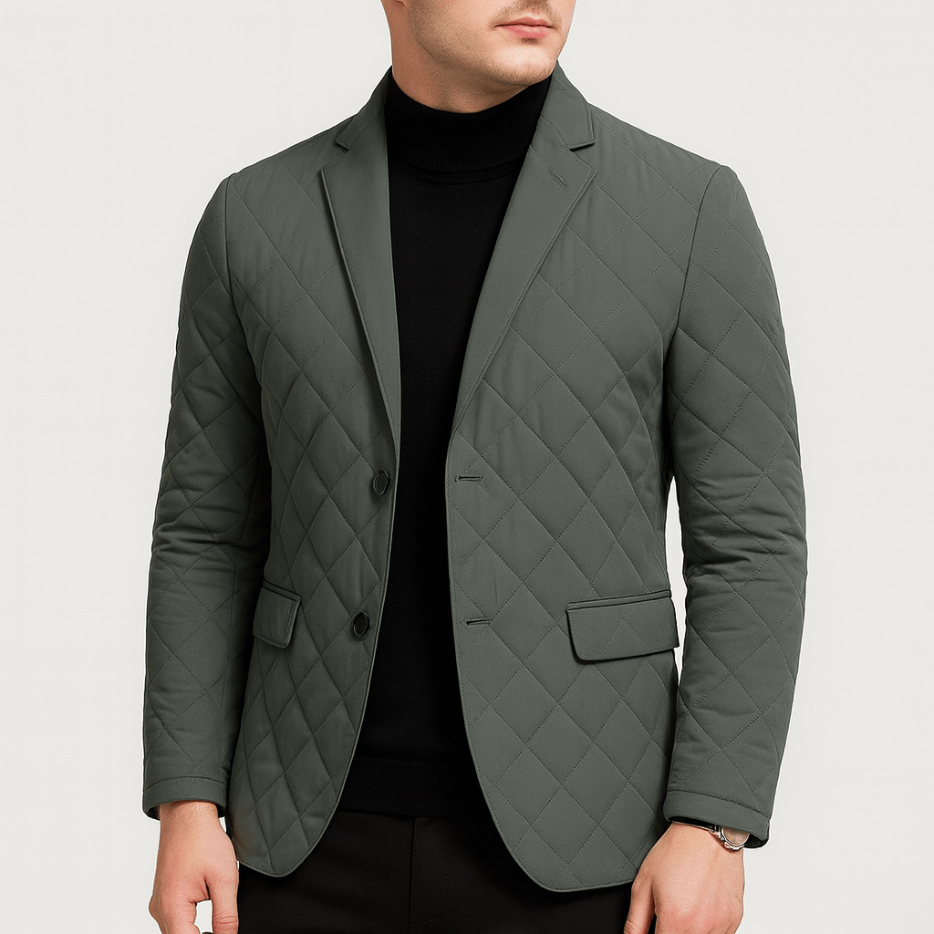 Bluzeo | Diamond pattern insulated jacket