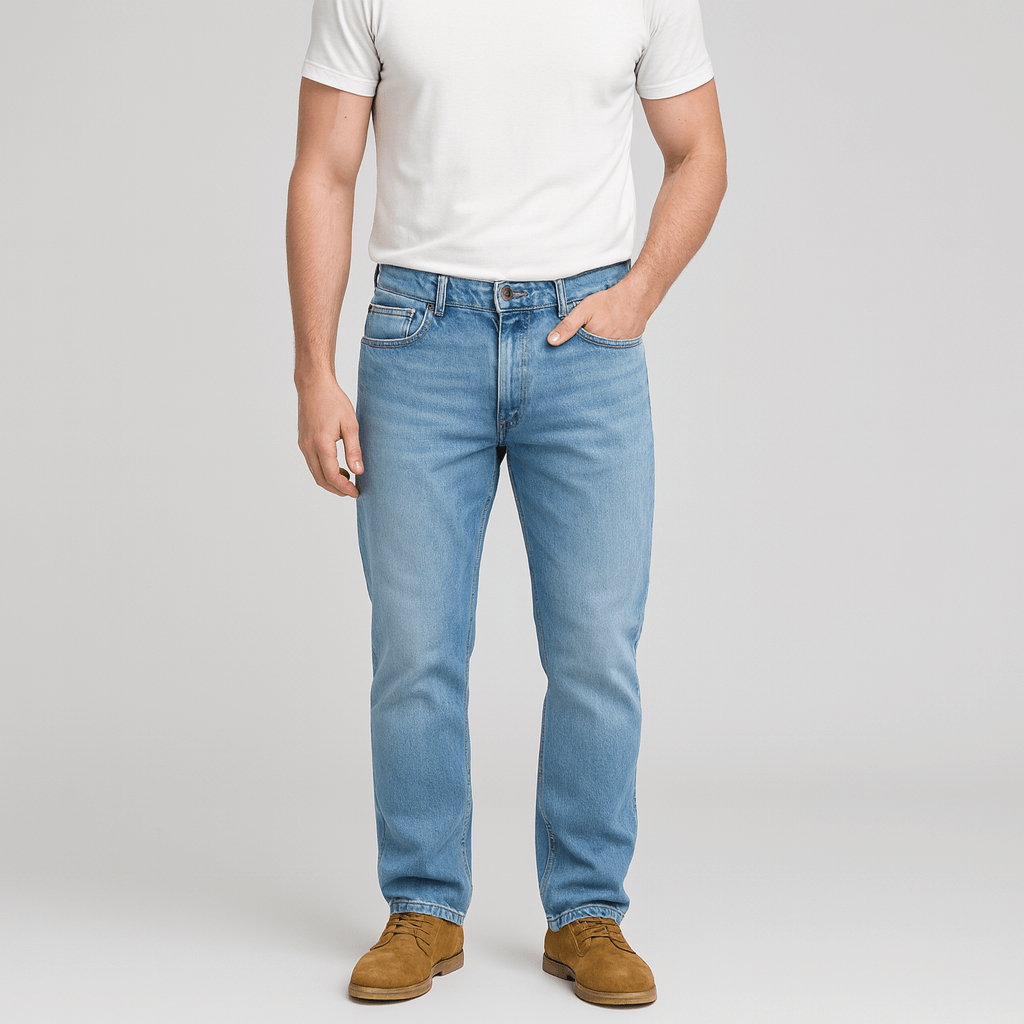 Bluzeo | Durable denim straight leg jeans