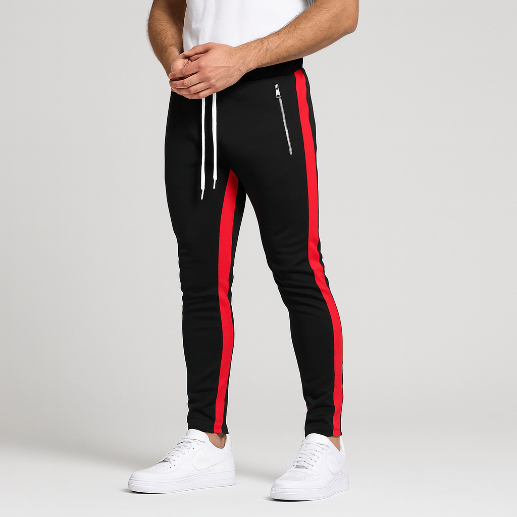 Bluzeo | Elastic sweatpants with contrasting stripes