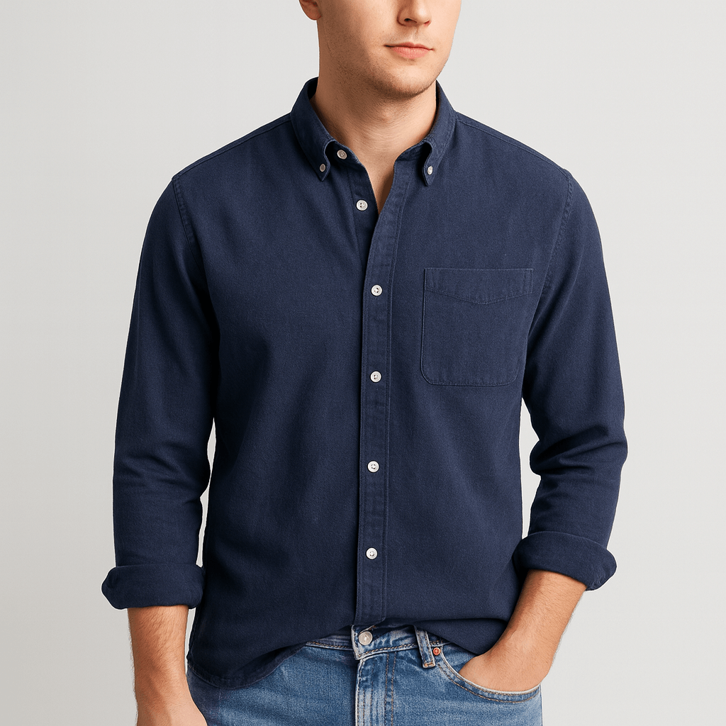 Bluzeo | Elegant collar longsleeve shirt