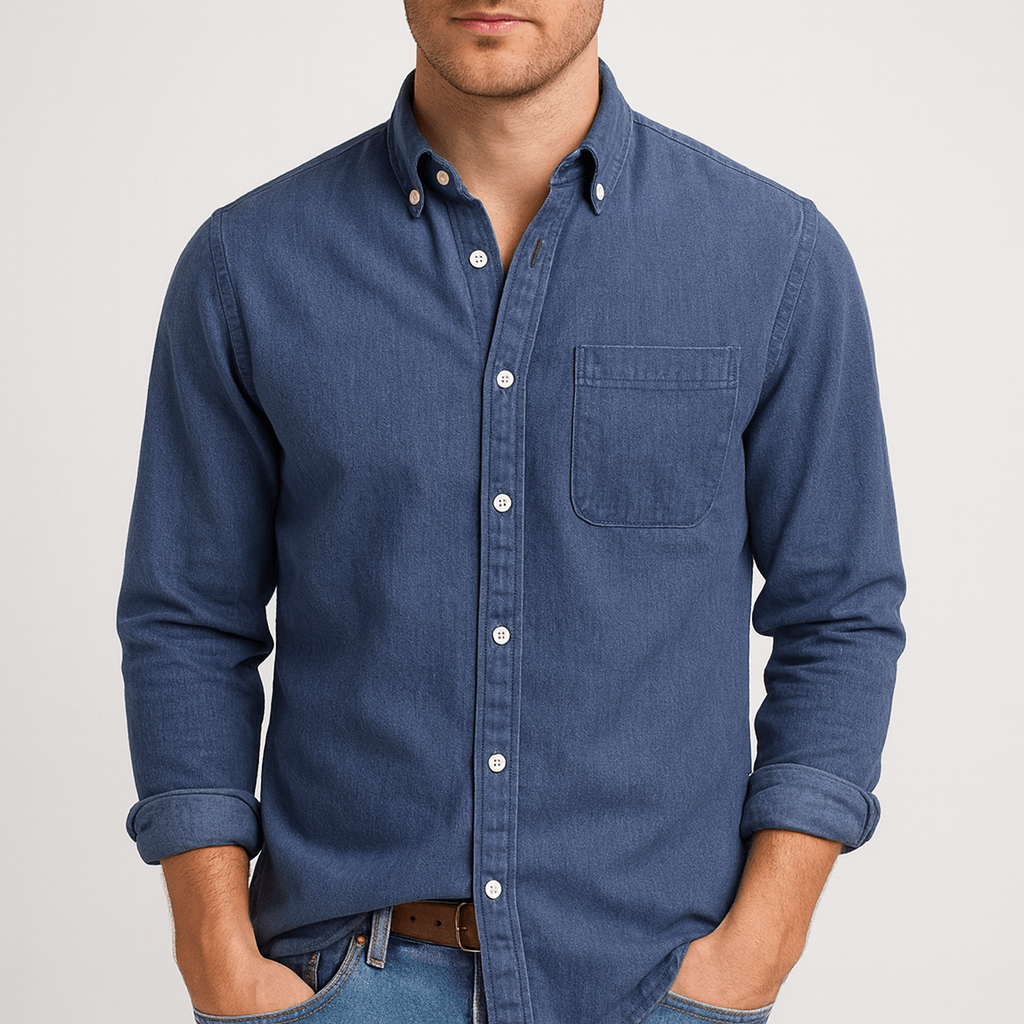 Bluzeo | Elegant collar longsleeve shirt