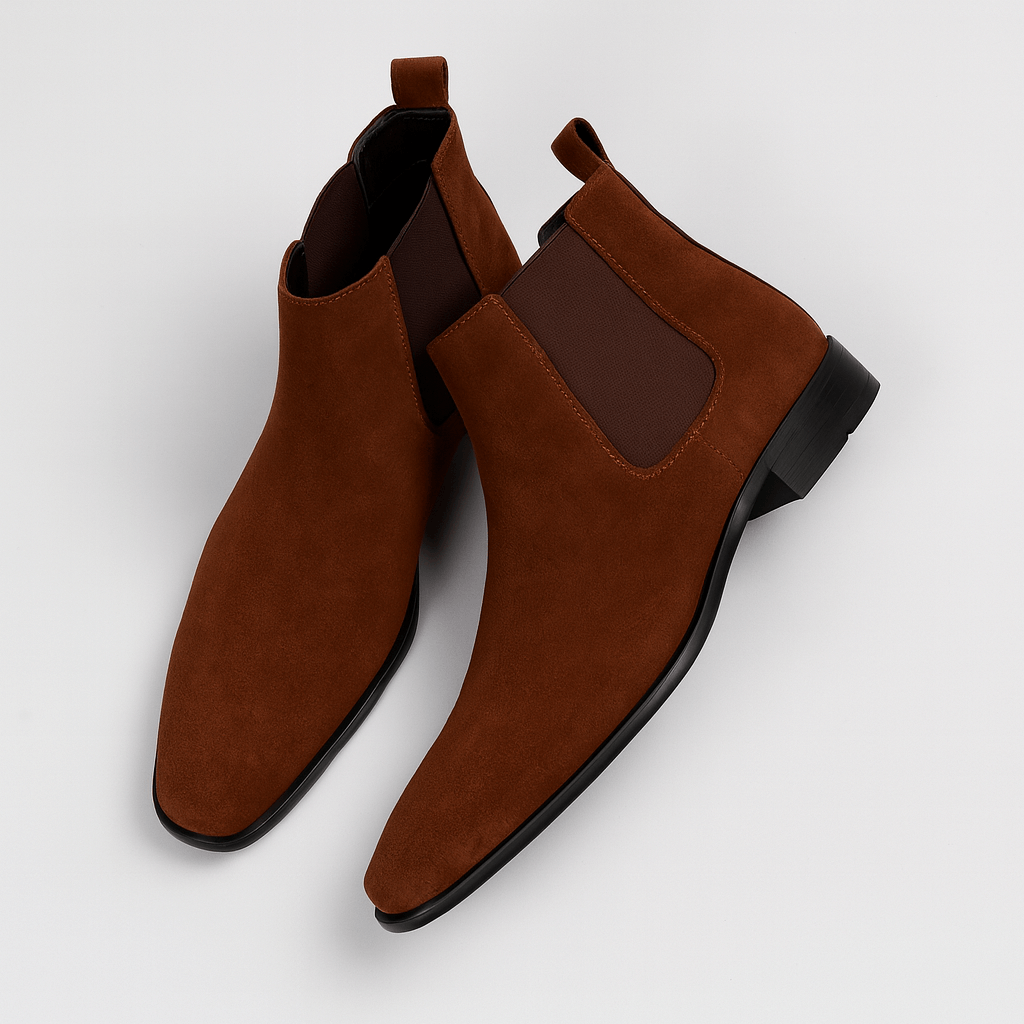 Bluzeo | Faux suede Chelsea boots