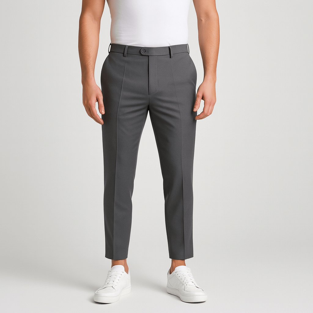 Bluzeo | Fitted trousers with elastic waistband