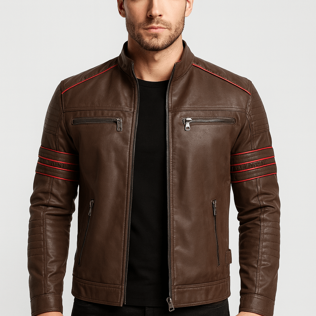 Bluzeo | High-quality leather motorcycle jacket