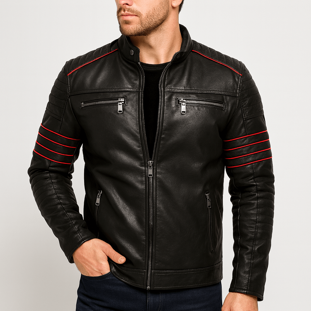 Bluzeo | High-quality leather motorcycle jacket