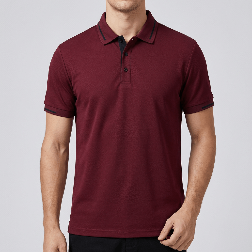 Bluzeo | Lightweight color block polo shirt