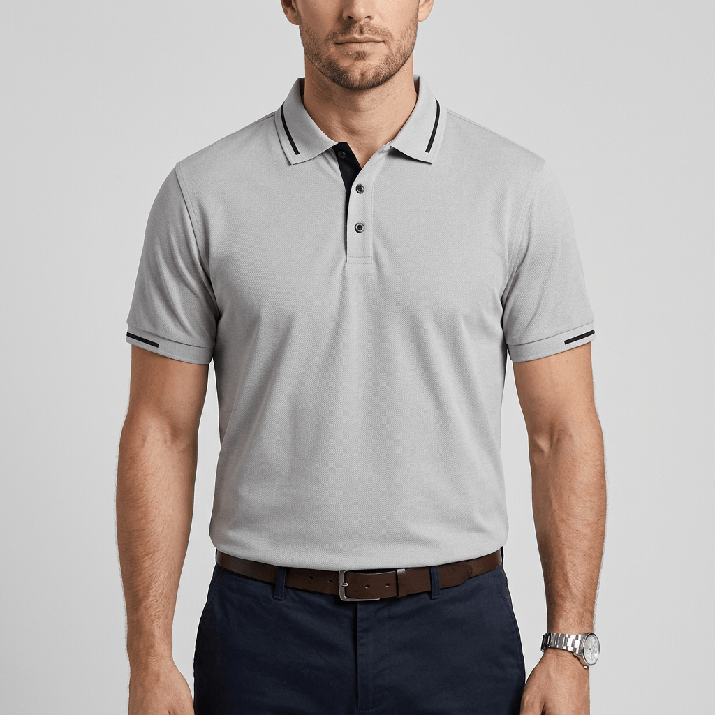 Bluzeo | Lightweight color block polo shirt