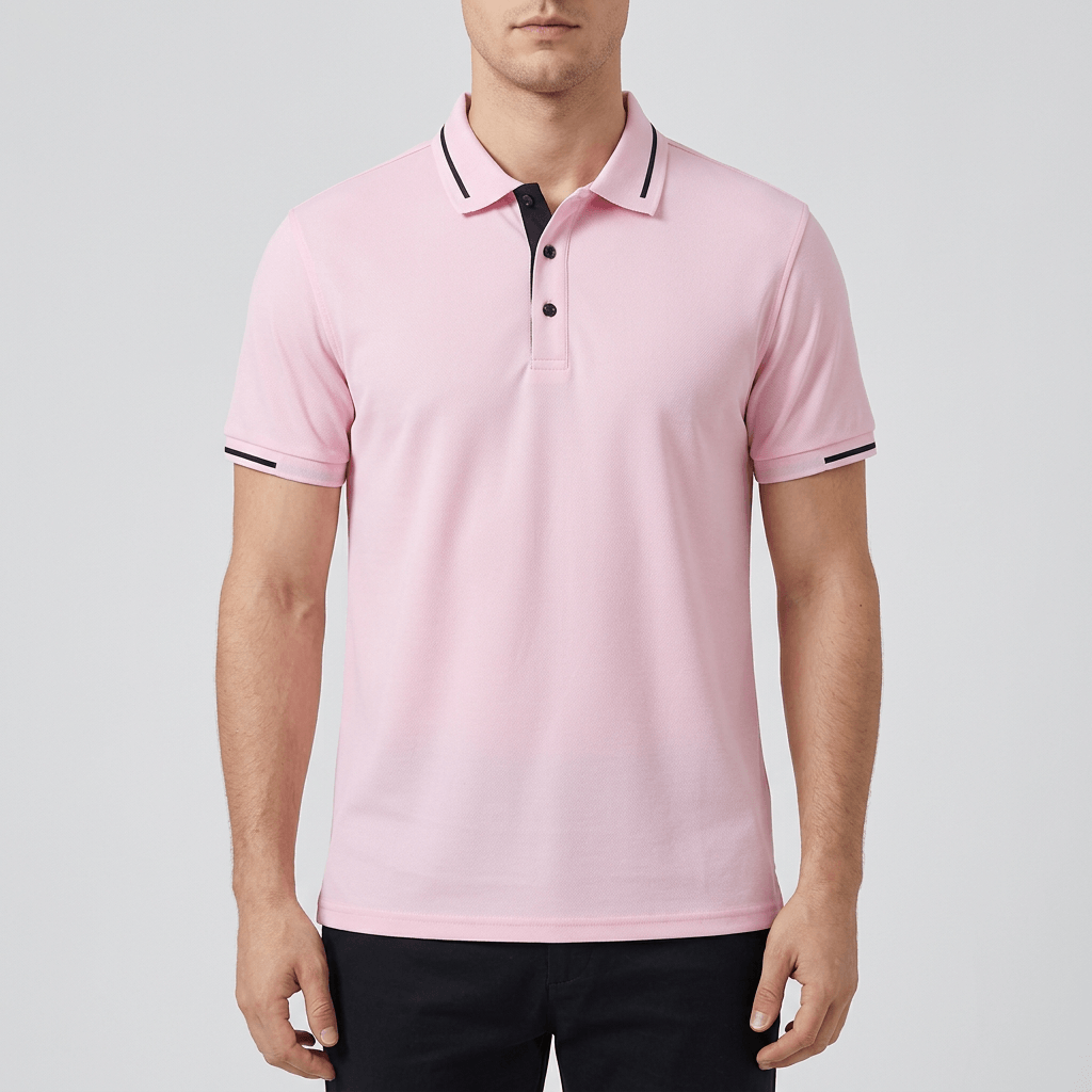 Bluzeo | Lightweight color block polo shirt