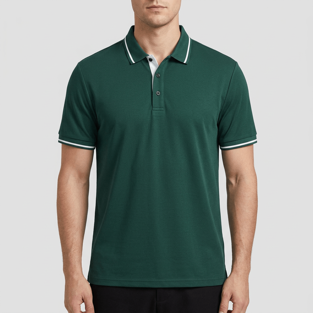 Bluzeo | Lightweight color block polo shirt