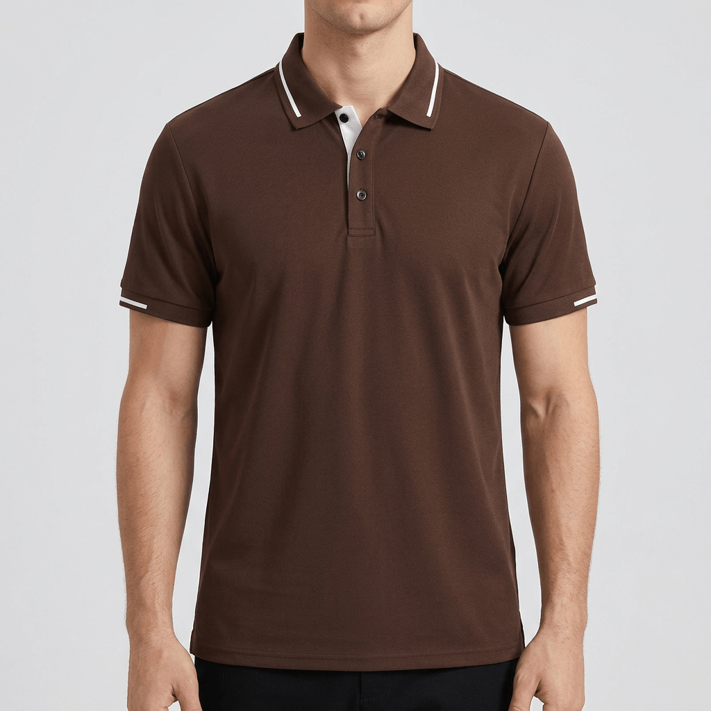 Bluzeo | Lightweight color block polo shirt