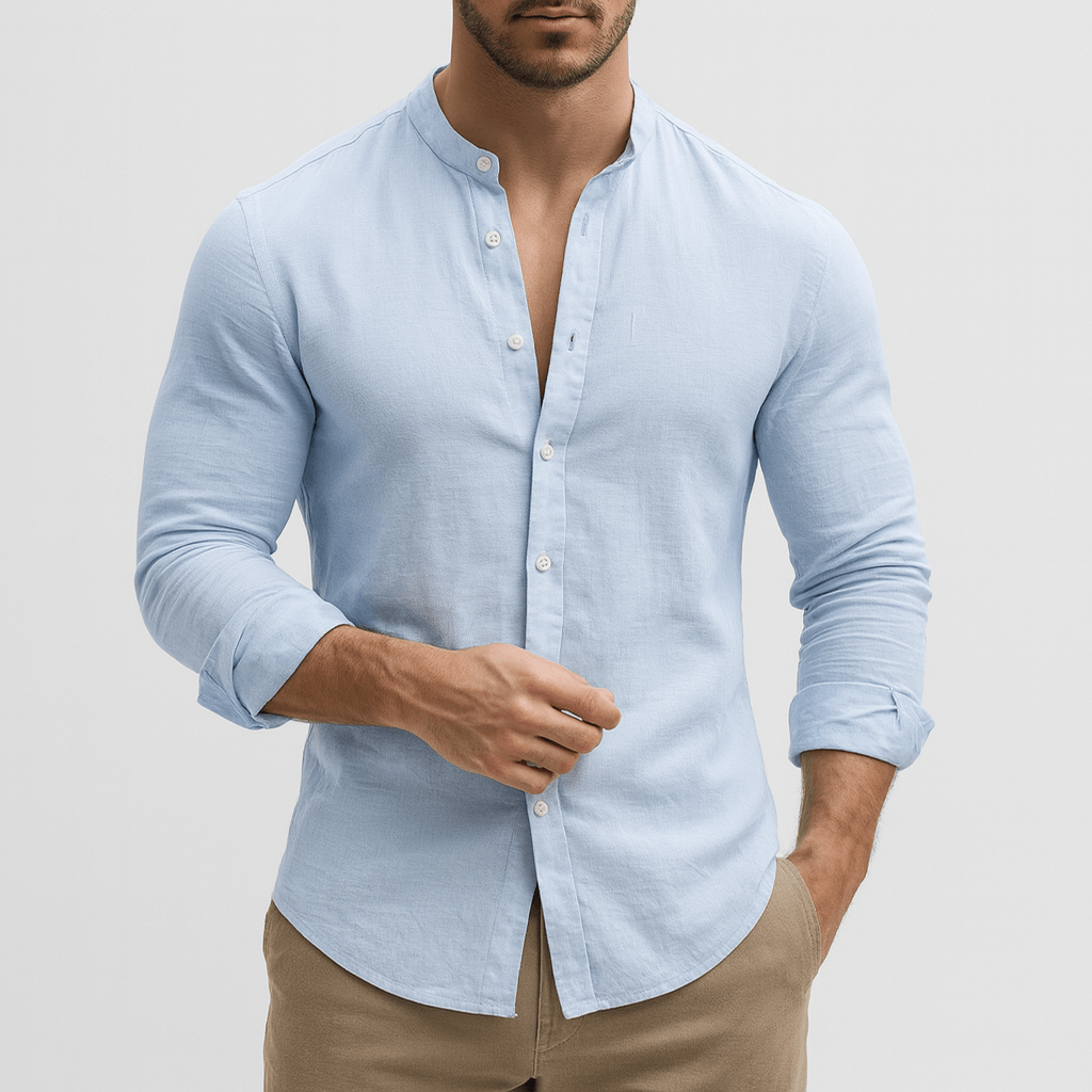 Bluzeo | Linen cotton blend shirt