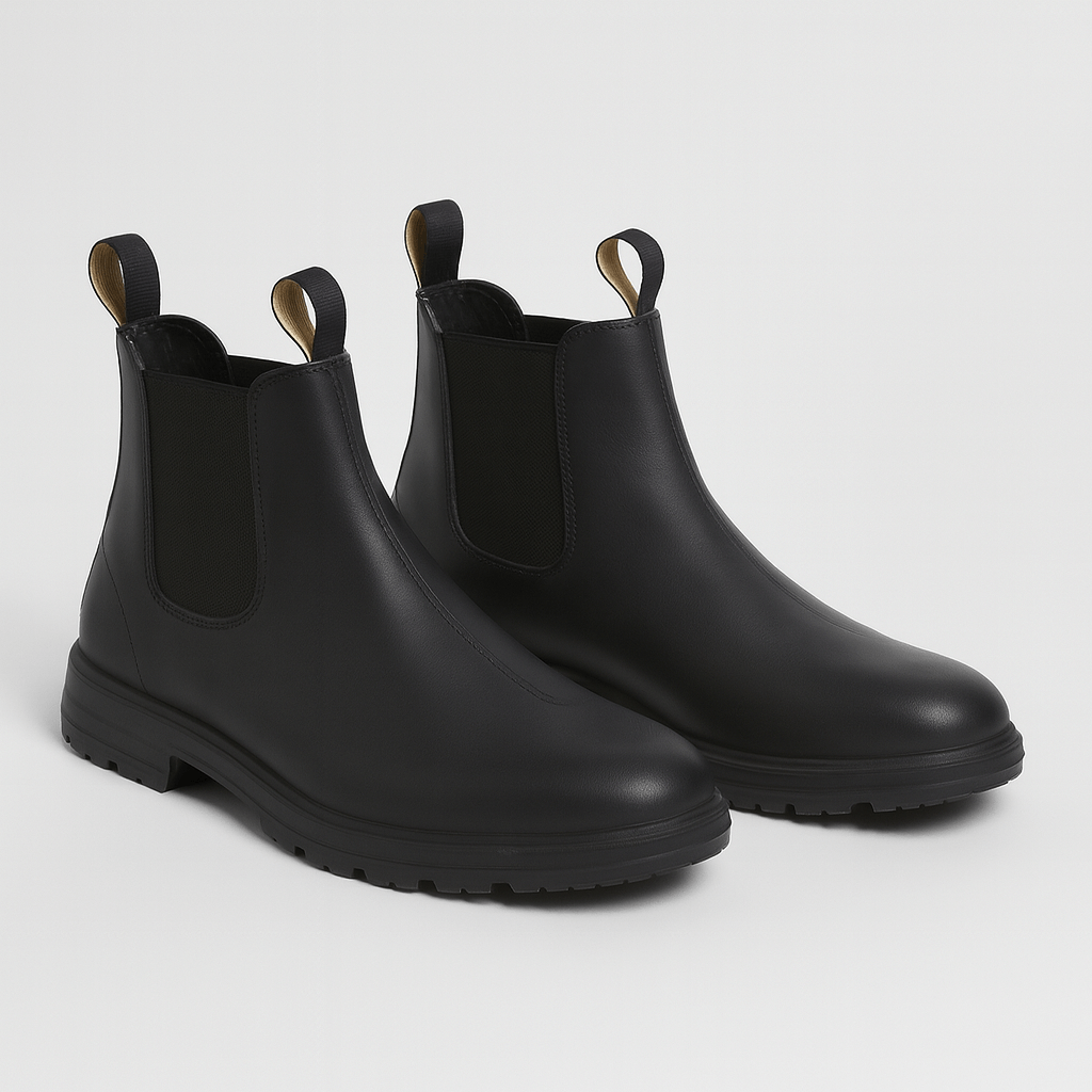 Bluzeo | Smooth PU Leather Chelsea Boots