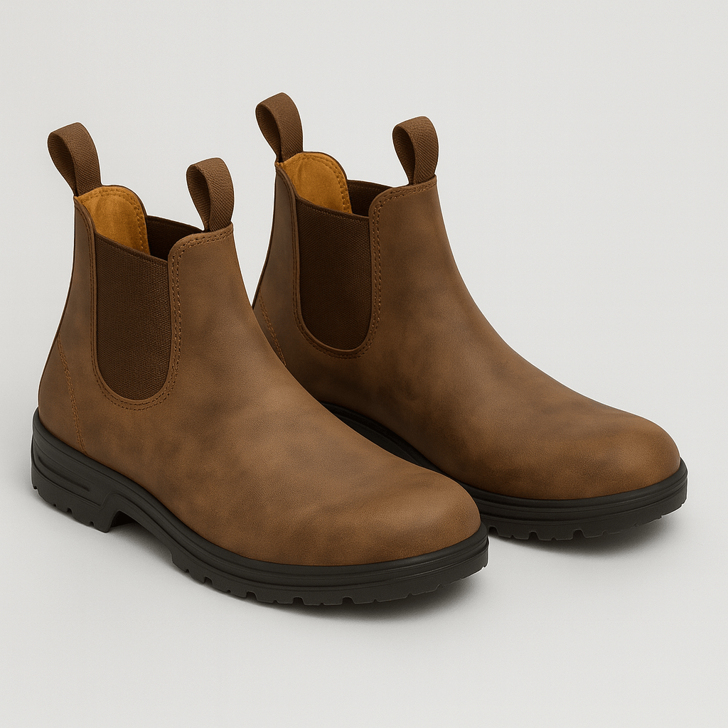 Bluzeo | Smooth PU Leather Chelsea Boots
