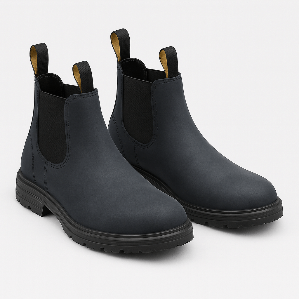 Bluzeo | Smooth PU Leather Chelsea Boots