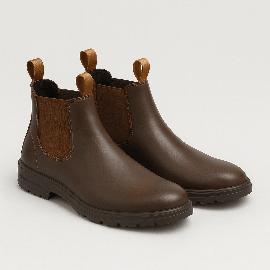 Bluzeo | Smooth PU Leather Chelsea Boots