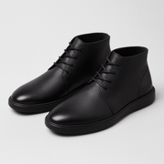Bluzeo | Smooth leather lace-up shoes