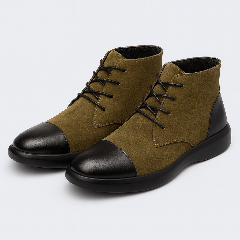 Bluzeo | Smooth leather lace-up shoes