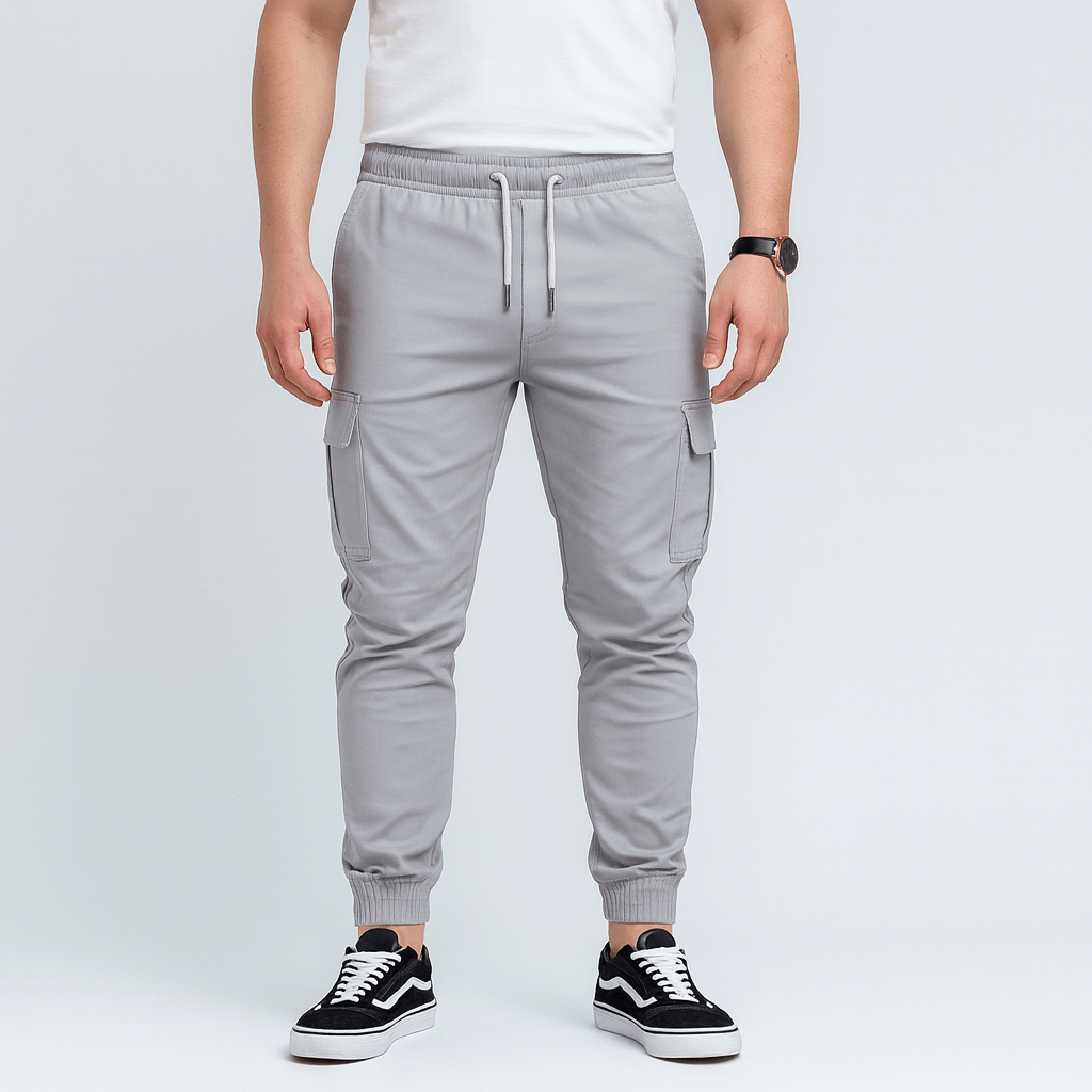 Bluzeo | Soft cargo joggers with adjustable waistband and multiple pockets
