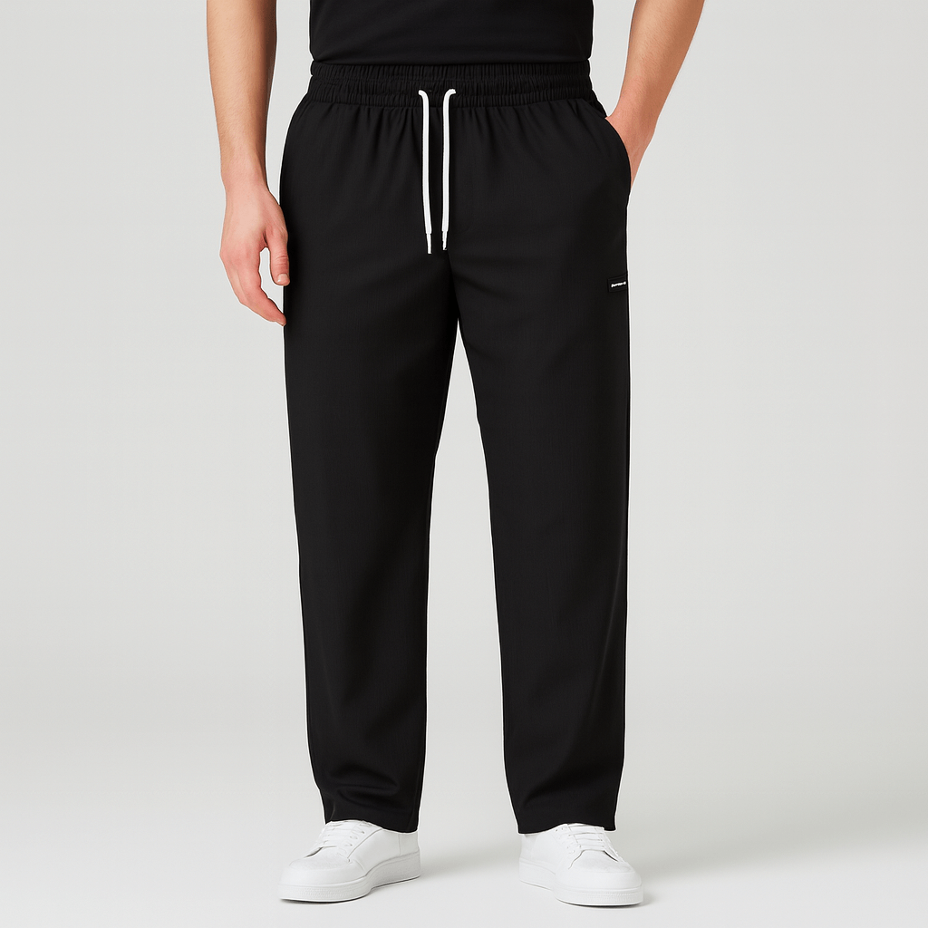 Bluzeo | Soft fabric sweatpants with elastic waistband