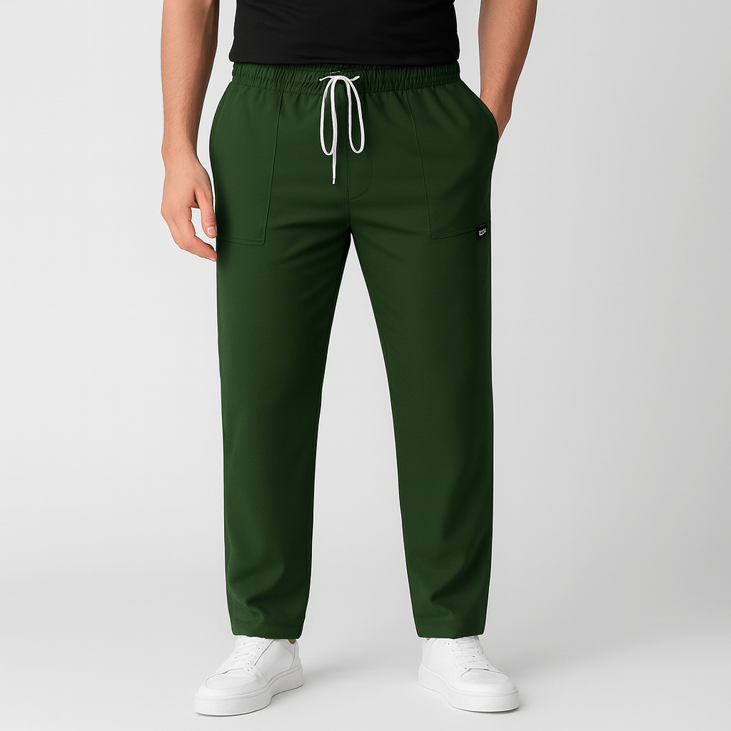 Bluzeo | Soft fabric sweatpants with elastic waistband