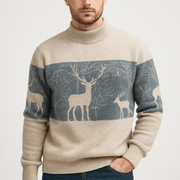 Bluzeo | Soft polyester deer sweater