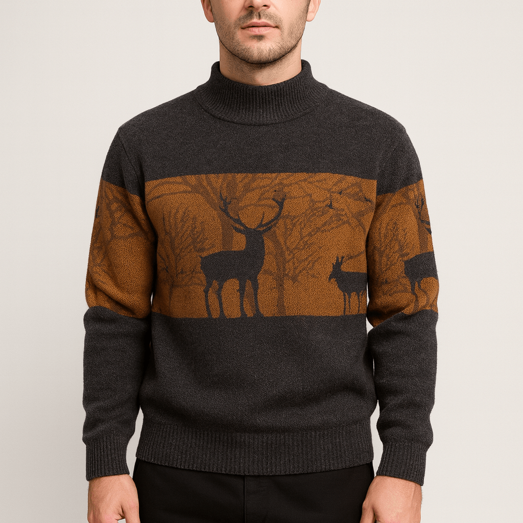 Bluzeo | Soft polyester deer sweater