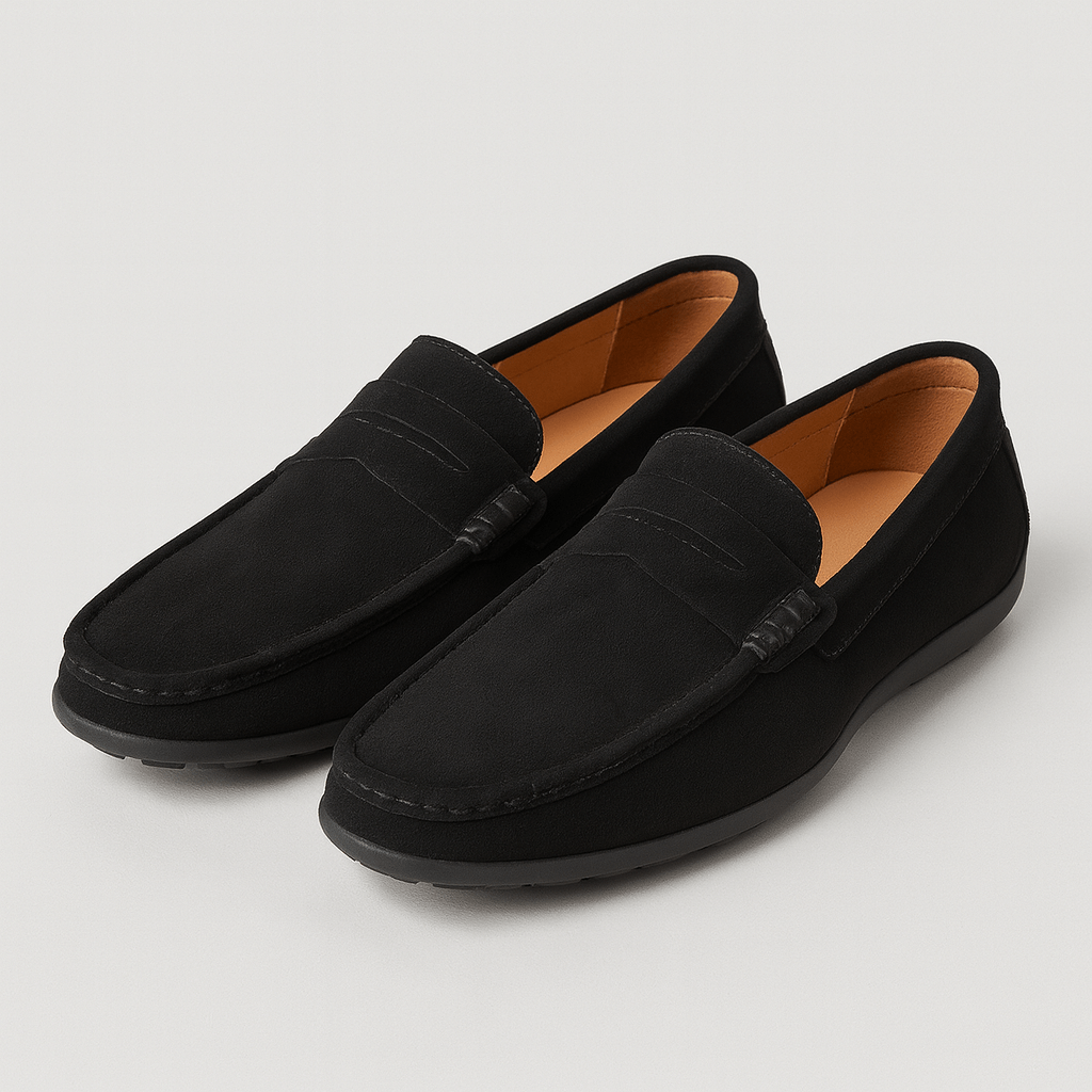 Bluzeo | Suede moccasins with padded insole
