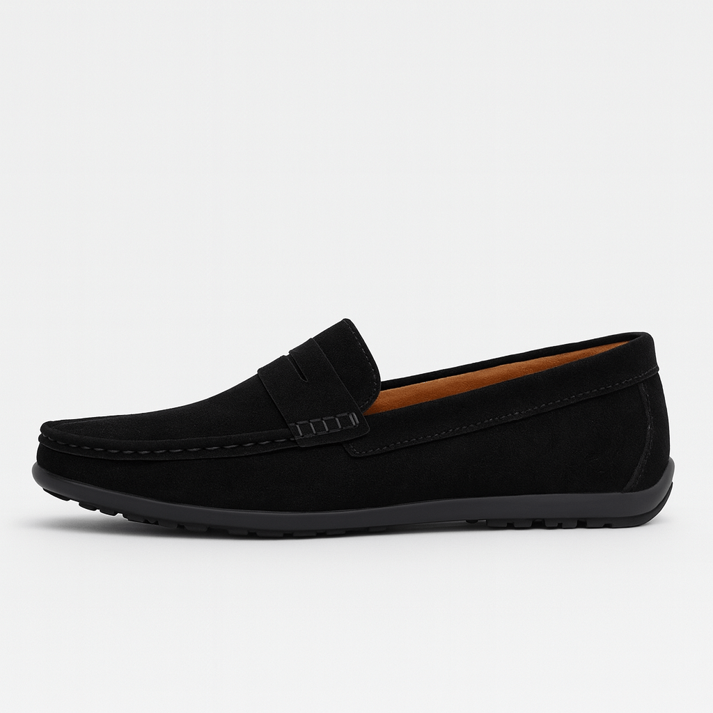 Bluzeo | Suede moccasins with padded insole