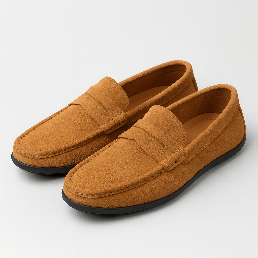 Bluzeo | Suede moccasins with padded insole