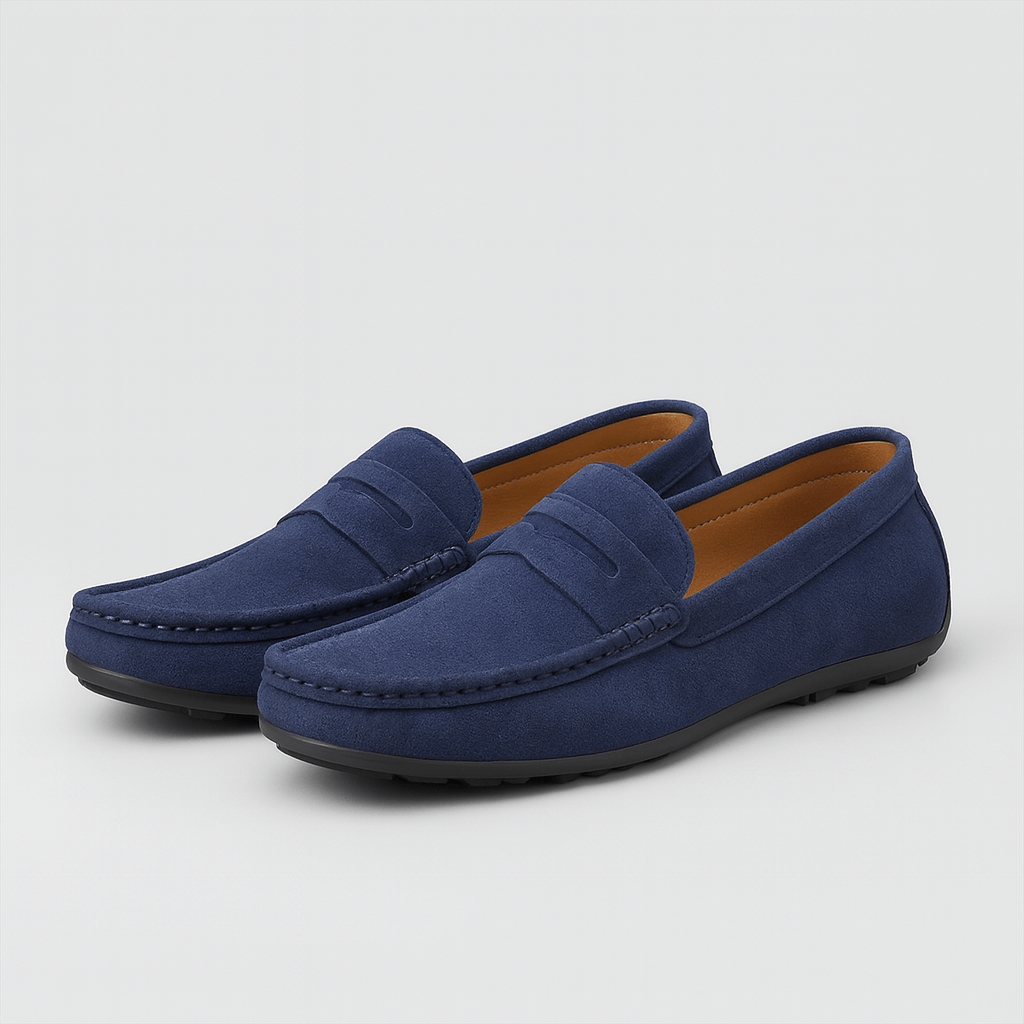 Bluzeo | Suede moccasins with padded insole