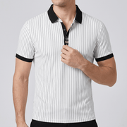 Bluzeo | Tailored striped polo shirt