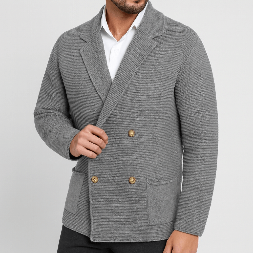 Bluzeo | Textured knit cardigan