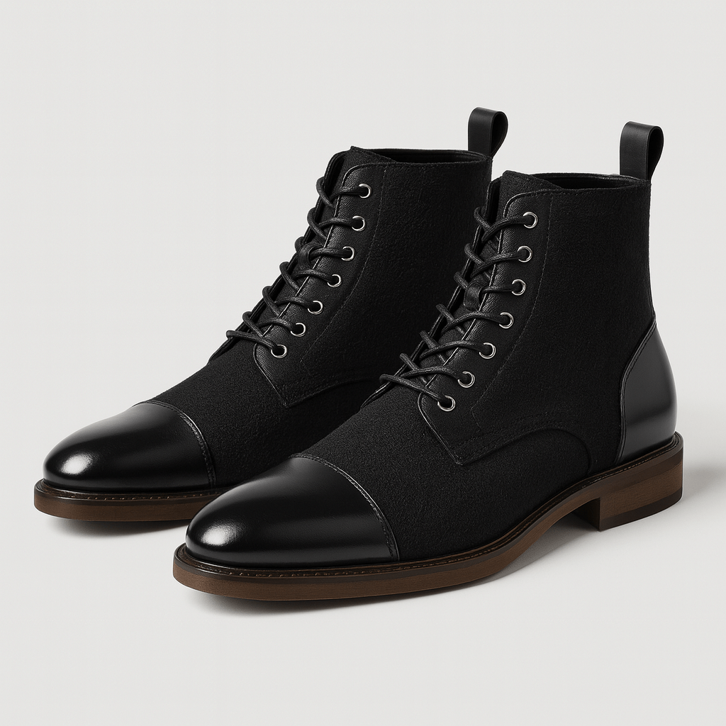 Bluzeo | Vintage black ankle boots