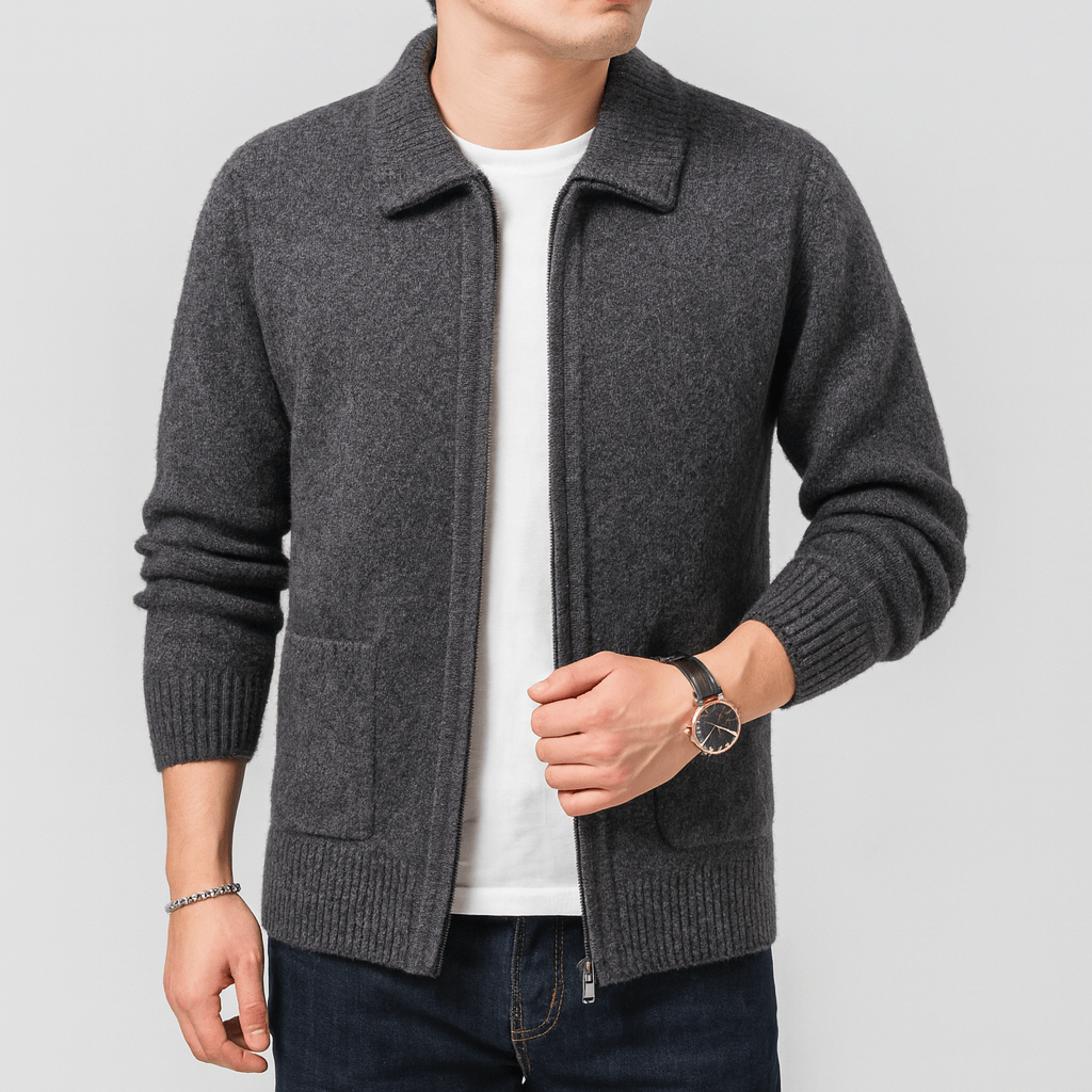 Bluzeo | Zipper cardigan sweater