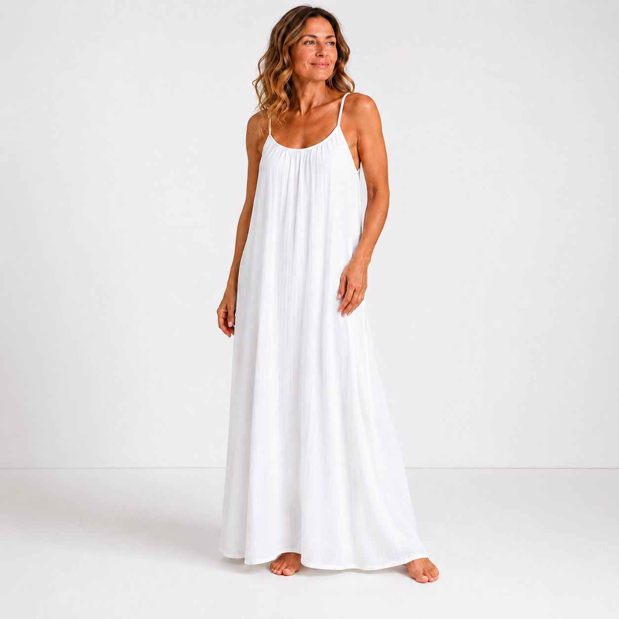 Women's Adjustable Open Back Long Maxi Dress