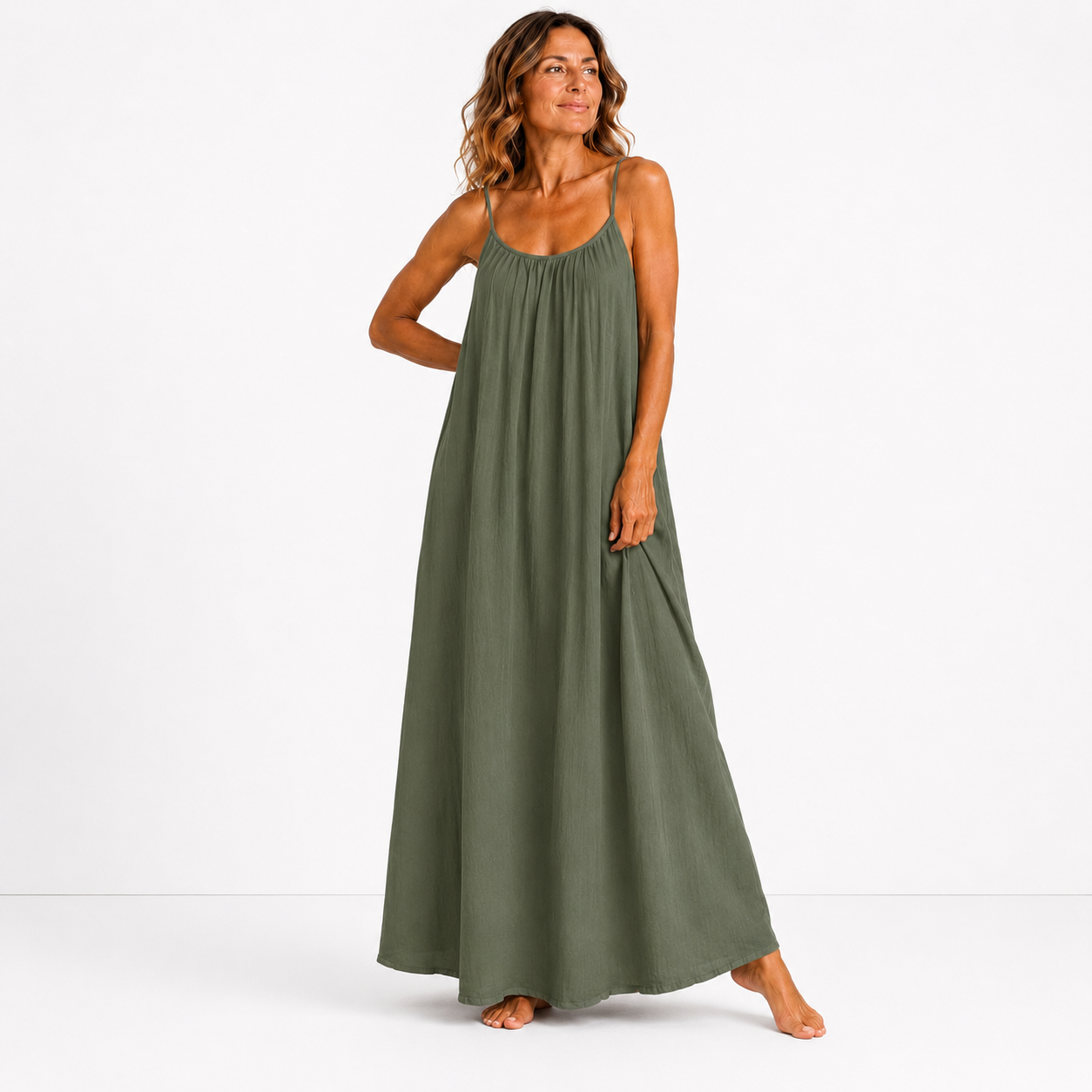 Women's Adjustable Open Back Long Maxi Dress