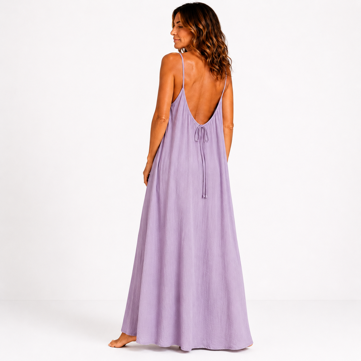 Women's Adjustable Open Back Long Maxi Dress
