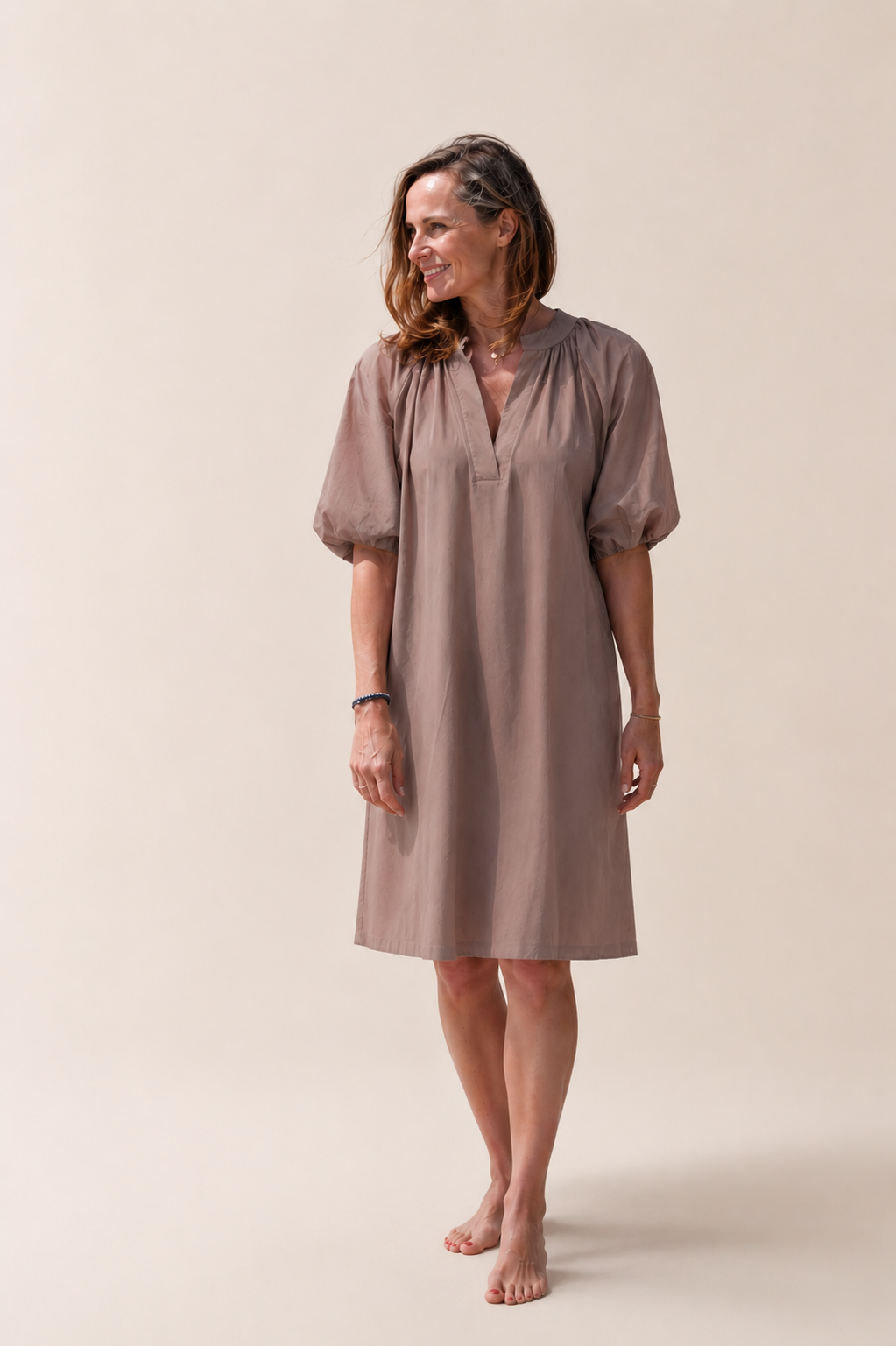 Women's Balloon Sleeve Loose Fit Summer Dress