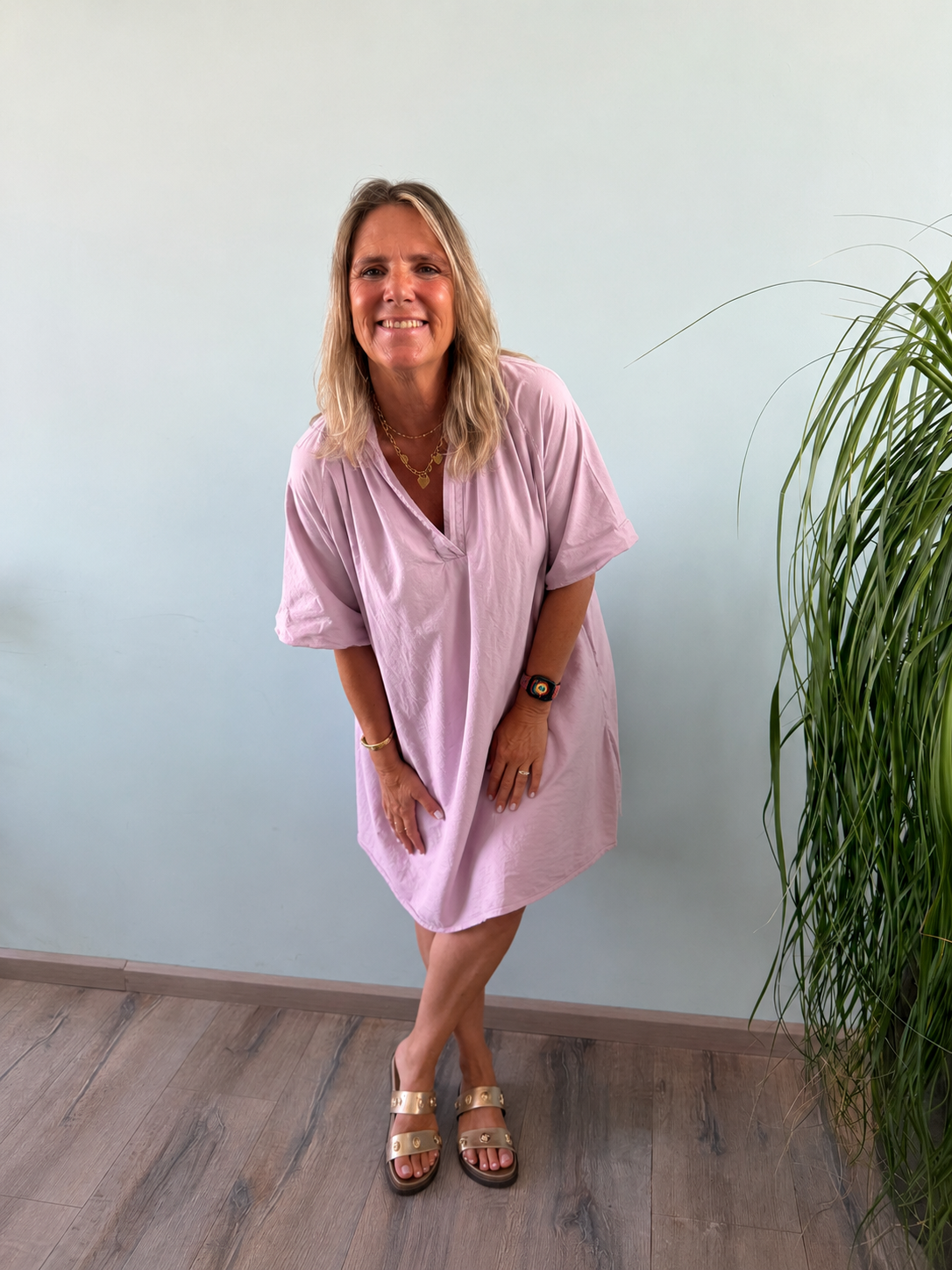 Women's Balloon Sleeve Loose Fit Summer Dress
