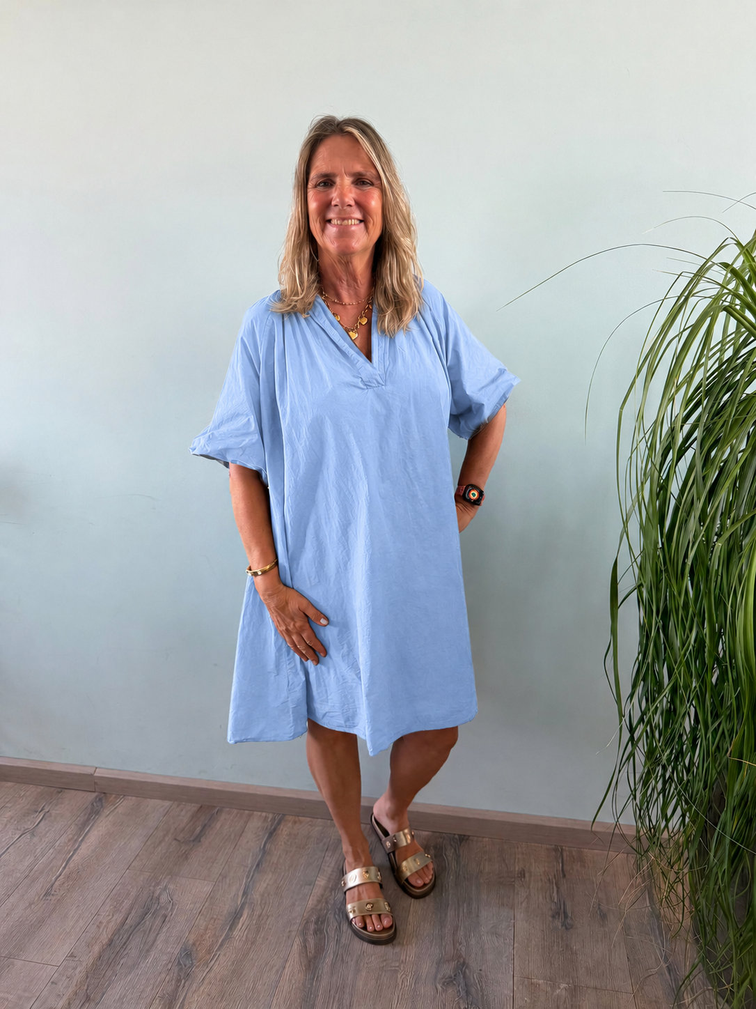 Women's Balloon Sleeve Loose Fit Summer Dress